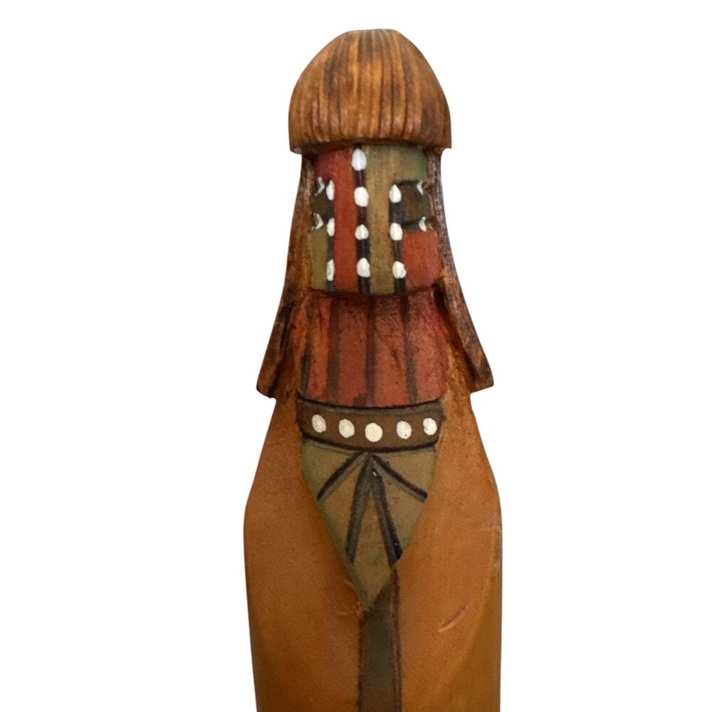 Hand Carved and Painted Southwest Native American Totem Figure - Picture 7 of 10